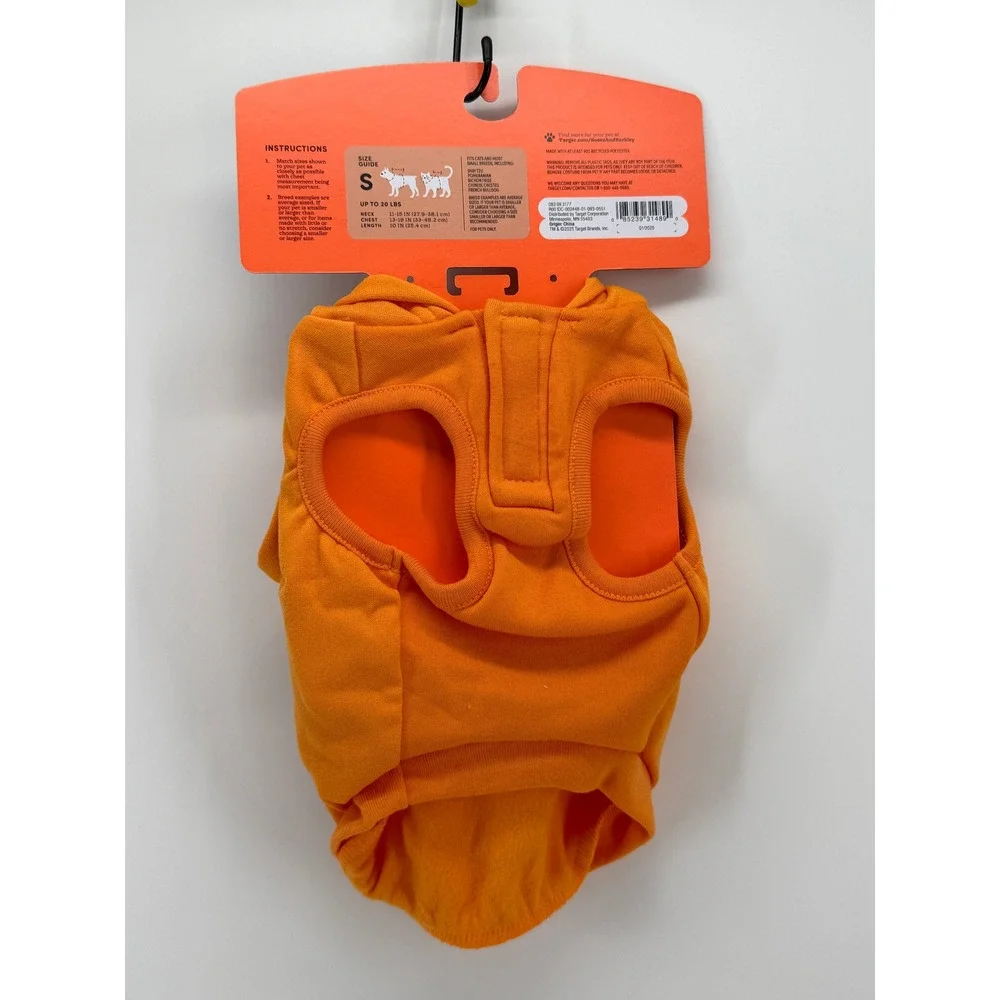 Boots & Barkley Pumpkin Pet Sweatshirt Orange Halloween Hoodie Small NWT